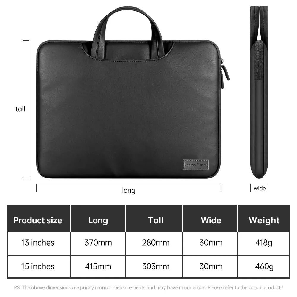 15 Inch Waterproof Pu Laptop Inner Bag