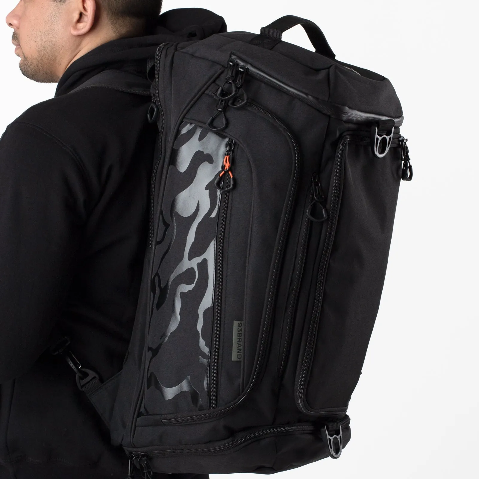 93brand "Construct" Convertible Gear Bag (Duffel/Backpack Hybrid) - Black