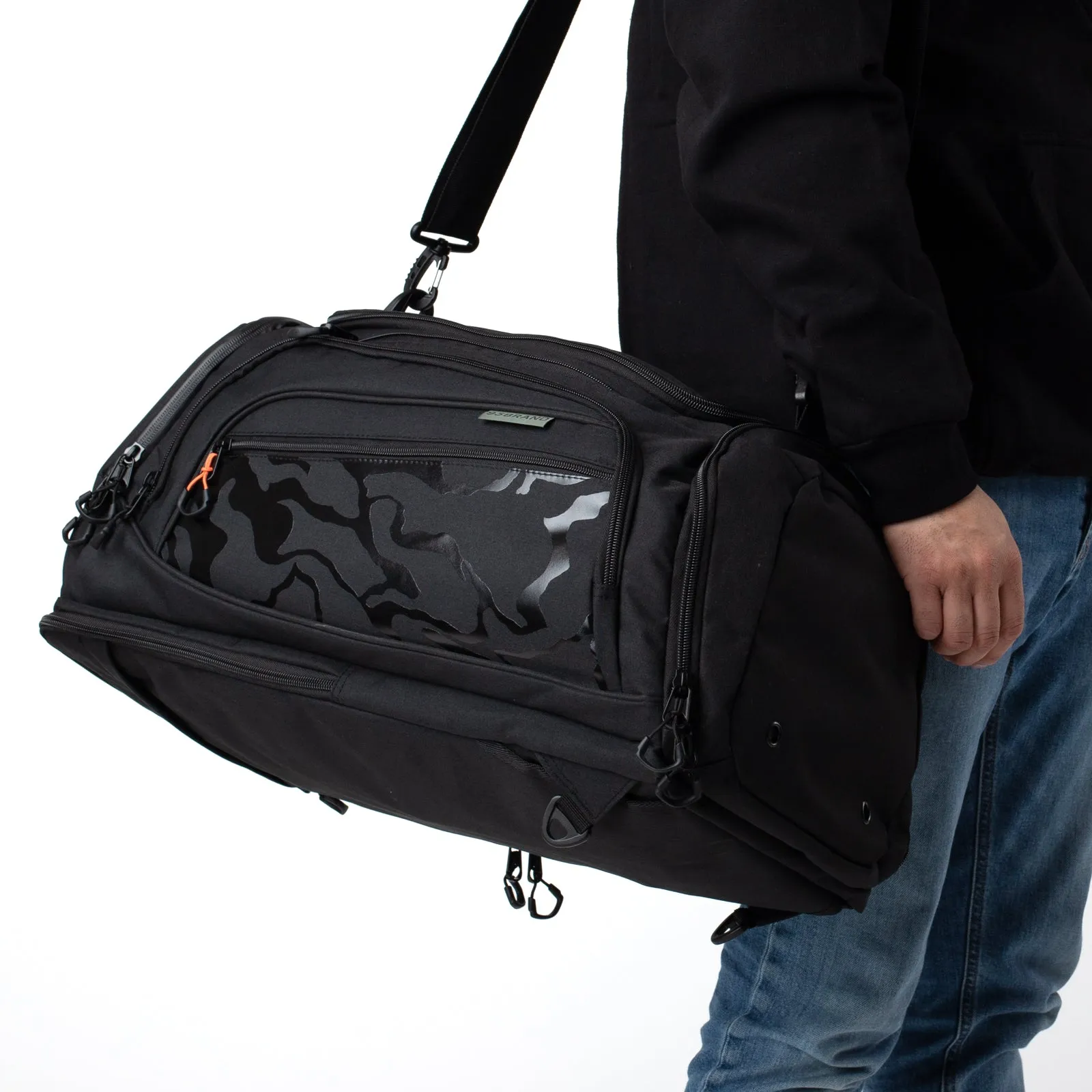 93brand "Construct" Convertible Gear Bag (Duffel/Backpack Hybrid) - Black