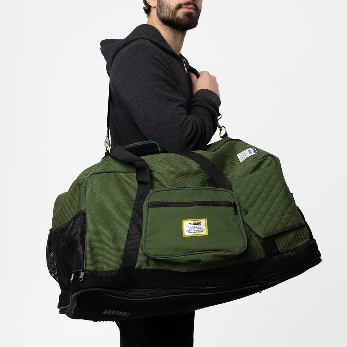 93brand "XL Pearl Weave" Duffel Bag (Olive Green)