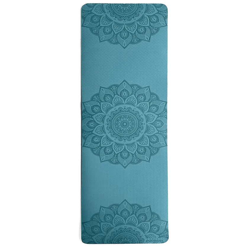 Blue Sacred Ripples Yoga Mat