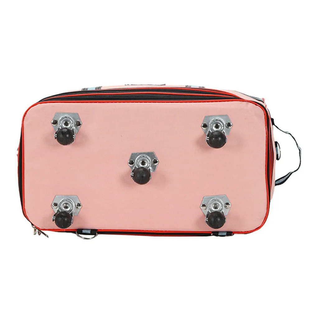 Expandable Foldable Luggage Bag with Universal Wheels Rolling Travel Bag Duffel Bag Pink