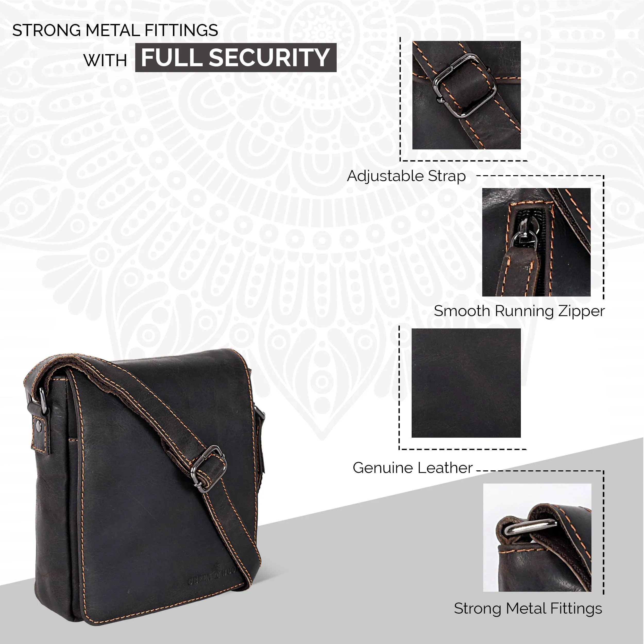 Greenwood Leather - Leather Shoulder Bag Luna