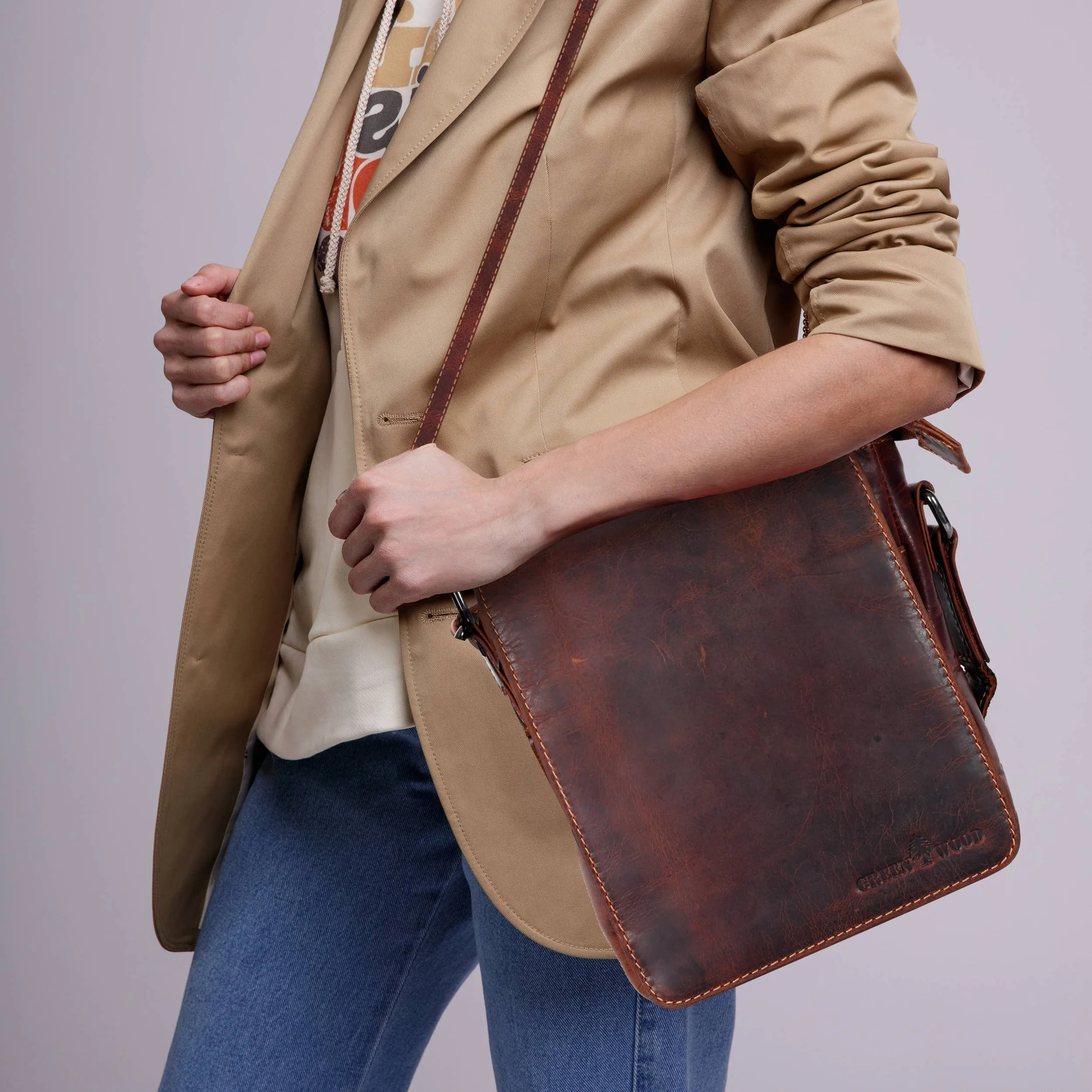 Greenwood Leather - Leather Shoulder Bag Luna