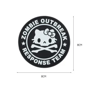 Kitty Zombie Outbreak Response Team - White and Black - PVC Patch